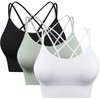 Enjoyoself 3 Pack Womens Strappy Sports Bra for Yoga Running