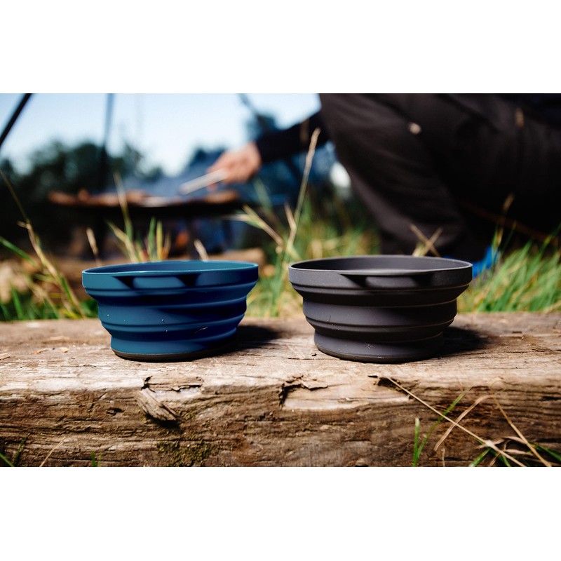 LIFEVENTURE Silicon Ellipse Bowl, Grey, One Size