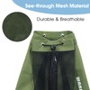 WANDF Swim Bag Mesh Drawstring Backpack Beach Backpack for Swimming,