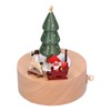 Wooden Music Box Christmas Tree Deer Cart Music Box Classic