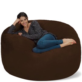 Chill Sack Bean Bag Chair: Giant 5' Memory Foam Furniture Bean Bag - Big Sofa with Soft Micro Fiber Cover - Cocoa Brown