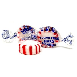SUGAR FREE Individually Wrapped Hard Candies By Lyza's Sweets & Treats (1 Pound, Peppermint Starlight Mints)