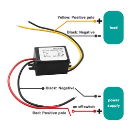 eMagTech 2Pcs 12V to 3V 3A Step-Down Power Supply Module Compatible with Car Power Over-Temperature Over-Current Short Circuit Protection 32x17mm Black