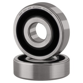 XIKE 2 pcs 6201-2RS Sealed Ball Bearings 12x32x10mm, Bearing Steel and Pre-Lubricated 6201RS Deep Groove Ball Bearing with Double Rubber Seals.