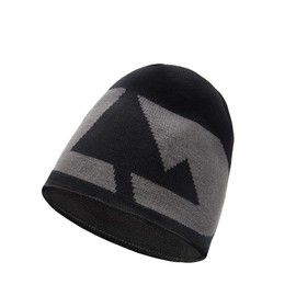 LEAKDRY Waterproof Beanie,Wool Thermal Insulated Beanie,Fleece Lined Hat,Windproof Causal Cold Weather Winter Hat for Ski (US, Alpha, One Size, LD-02H-Dark Grey/Black)