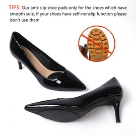 Ashoesert's Shoe Sole Protector for Heels,Shoe Grips on Bottom of Shoes, Anti Slip Shoe Grips,Non Slip Shoe Pads,Non Slip Pads for Shoes, Shoe Gummies for Heels (3Pair Black + 1 Pair Shoe Pads)