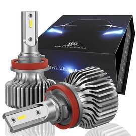 NUVISION LIGHTING Par de bombillas H8, H9, H11, 10000 lúmenes, 60 W, faros LED delgados de luz antiniebla, kit de conversión de luz HID, diseño delgado (NVL-SLS-H8)