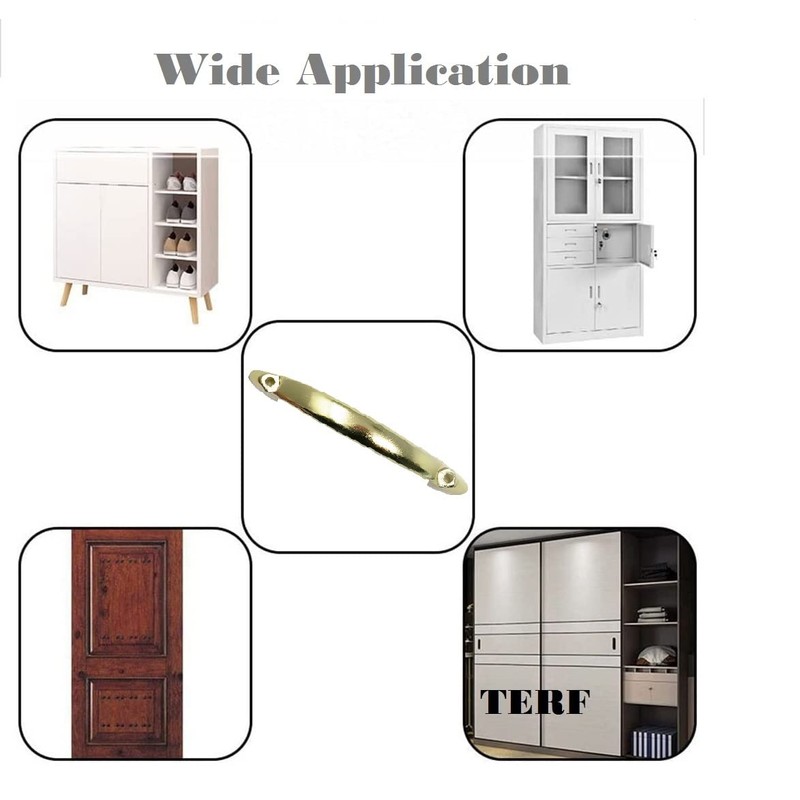 TERF® Traditional Electro Brass D-Shape Front Fix Pull Handle 100mm