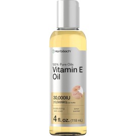 Horbäach Vitamin E Oil for Skin and Face | 30,000 IU | 4 Fl Oz | 100% Pure Oils