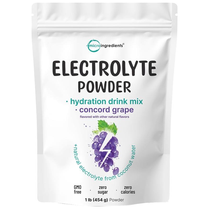 Micro Ingredients Hydration Electrolytes Powder, 1lb Supplement - Flavor: Grape