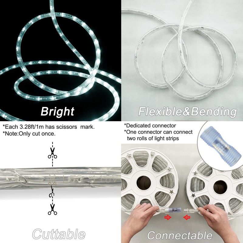SURNIE LED Rope Lights Outdoor Waterproof: 150FT LED Rope Lighting