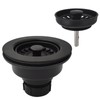 Black Polymer Drain Kitchen Sink Drain Assembly with 2 Removable