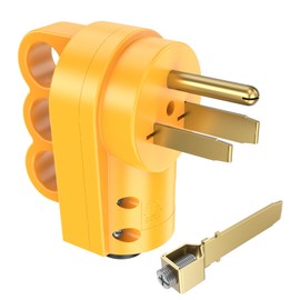 NEMA 6-50P 30A 50A 250V Welder Plug 3 Prong Straight Blade Connectors with Handle and Extra Metal Terminals ETL Listed