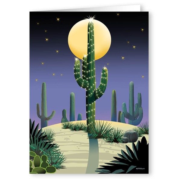 Desert Saguaro Holiday Card - 18 Cards & Envelopes