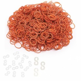 Toyland® Loom Band Refill Pack - 600 Multi Coloured Loom Bands - Clips Included - Latex Free (Orange)