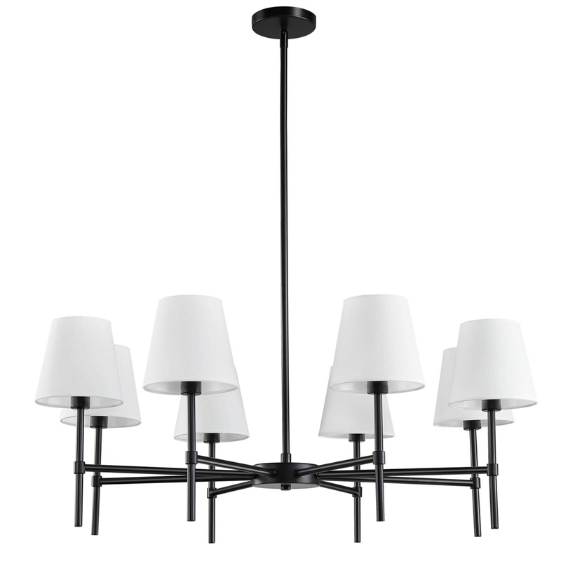 RUIYEY Dining Room Chandeliers Light - 5-Light Black Modern Chandeliers