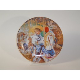 Carousel of Dreams Collector Plate by Sandra Kuck 4th Issue of The Hearts and Flowers Collection