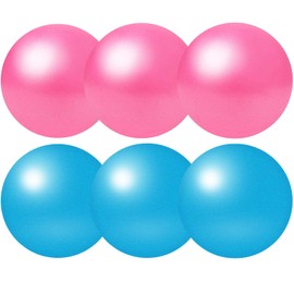 Hymaz Set of 6 Balls, Pearl, Rubber Balls, Beach Balls, Pop'n Balls, Soft Balls, Kids Balls, Balance Balls, Yoga Balls, Kusa Size Balls, Diet, Exercise, Yoga, Indoor, Outdoor, Birthday Present, Gift,