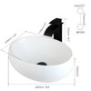 Lonuebu Bathroom Vessel Sink 16 Inch,Oval Vessel Sink Ceramic White
