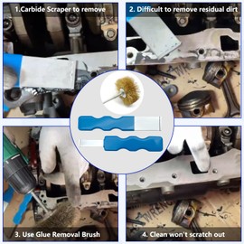 KTTOOL Engine Gearbox Glue Removal Grinding polishing Brass Wire Wheel Brush Kit for Drill, with 1/4-Inch Shank, 0.11mm True Brass Wire, Soft Enough to Cleaning or Deburring