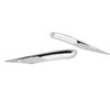 2pcs Front Fog Light Cover Trim Silver Fog Lamp Bezel