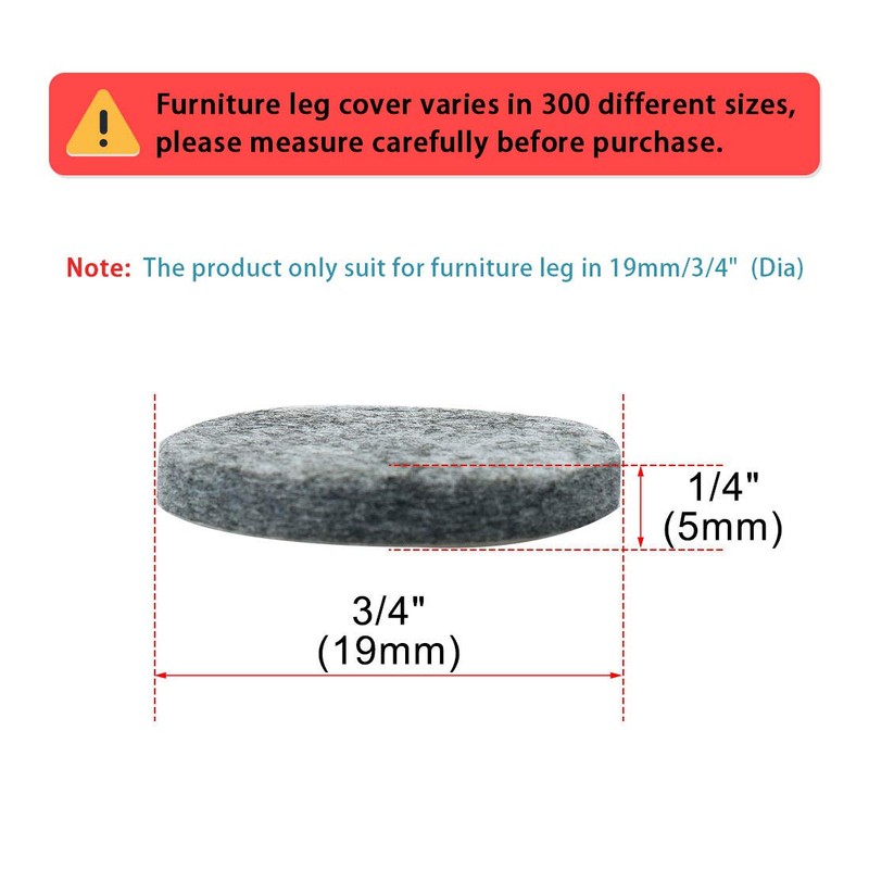 uxcell 40pcs Furniture Pads Round 3/4" Self-Stick Non-Slip Anti-Scratch Reduce