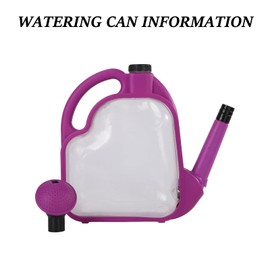 YOPIWI Foldable Watering Can 0.8 Gallon Transparent Plastic with Long Spout & Ergonomic Handle, Compact for Indoor Outdoor Plants（Purple）