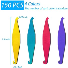 OBTANIM 150 Pcs Colorful Disposable Plastic Braces Elastic Rubber Bands Placers Disposable Tool for Braces Dental Orthodontic