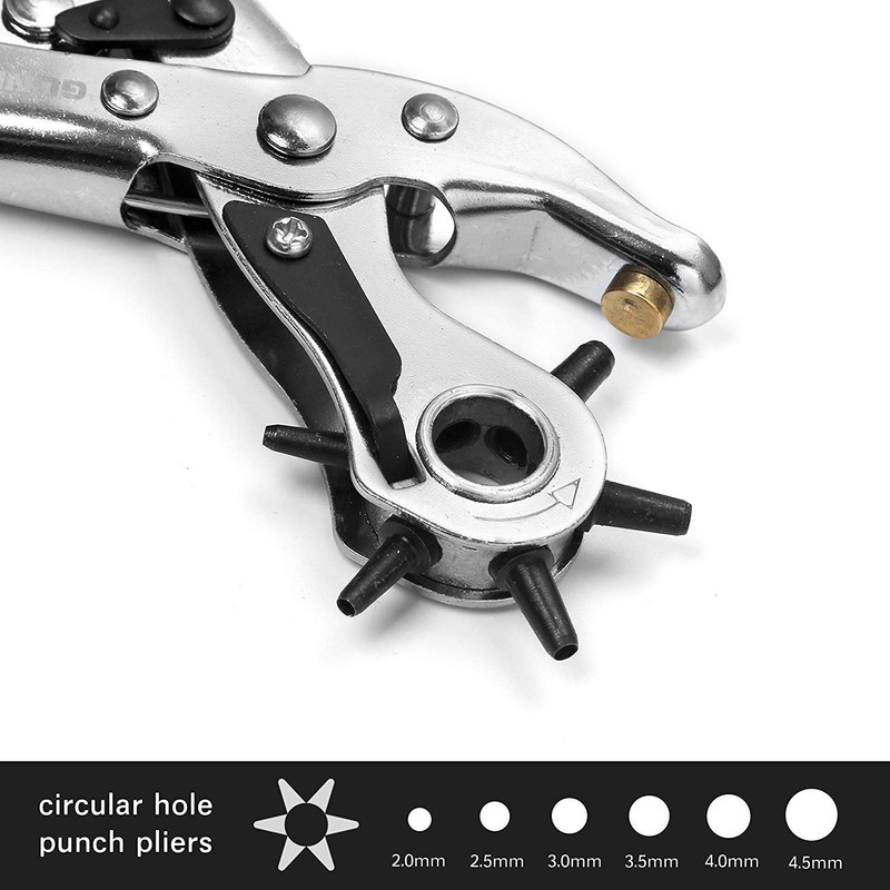Gunpla Rotating Leather Punch, Hole Diameter 0.08 - 0.18 inches