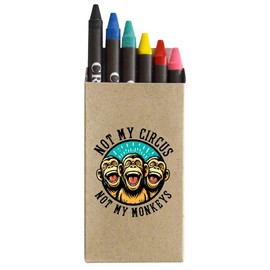 Azeeda 6 x 'Nicht mein Zirkus, nicht meine Affen' Farbiges Buntstift-Set (CY00034631)