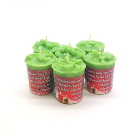 Handmade Votive Candles with Lucky Bayberry Poem Set of 6 Original Bayberry Candles