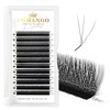 Brown YY Eyelash Extensions 0.07mm Thickness Premade lash Fans C/D/LU