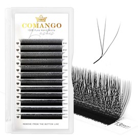 Brown YY Eyelash Extensions 0.07mm Thickness Premade lash Fans C/D/LU Curl Lashes 8-15mm Mixed Tray Soft Fluffy Volume Lash Fans Natural Look Individual Eyelashes (Black, 3D-007-LU-8-15MM)