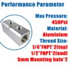 Qolekog Quality 2 Way 4 Port Air Manifold 1/2" NPT
