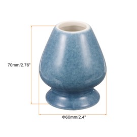 sourcing map Ceramic Chasen Stand 70mm Matcha Whisk Holder Teas Set Whisks Stand Traditional Matcha Tea Chasen Holder Tea Set Accessories for Tea Tasting, Blue