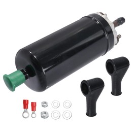 12V Universal Gasoline Inline Fuel Pump High Pressure Replaces 580464070 0580453911 0580464023 0580463011 0580464013 Suitable for Gas Fuel Injection Systems up to 250bhp