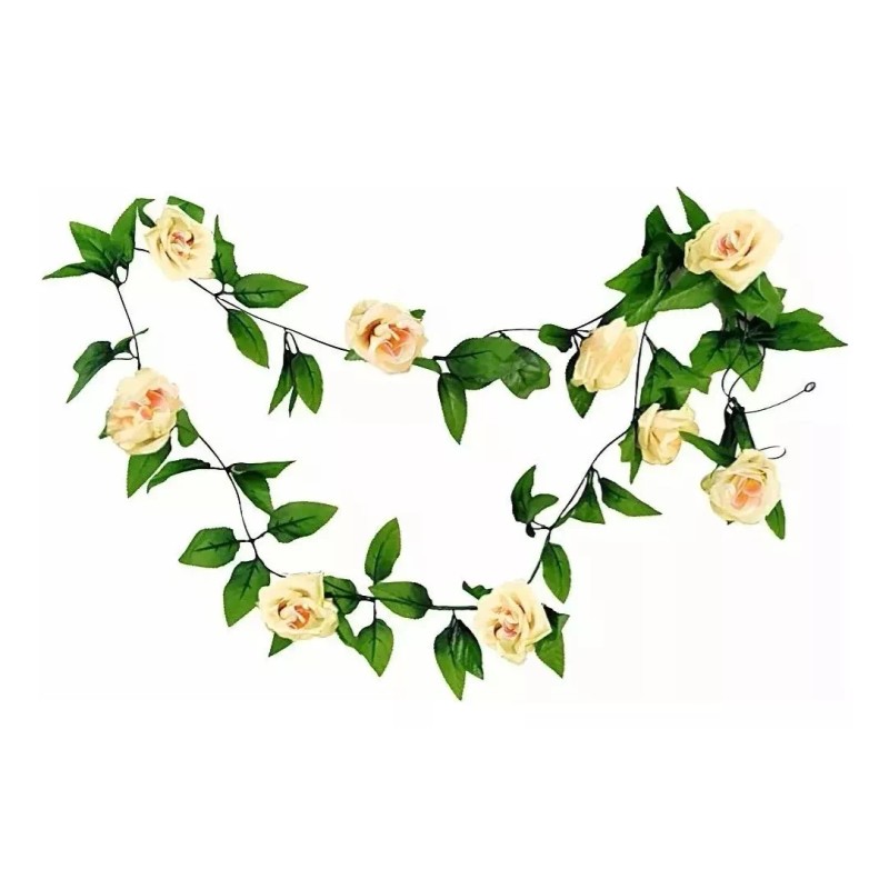 Hogareno Ec 5 Piezas Guia Enredadera Con Rosas Artificiales Decoración