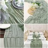 YALLOVE Cheese Cloth Table Runner, 1 Pack 90 x 400