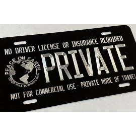 Diamond Etched Products Engraved Custom Car Tag License Plate