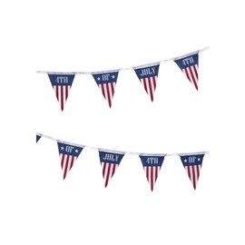 American Flag Pennant Banner - Patriotic Pennant Garland - 4th of July Banner Garland Outdoor - 19.5 Ft Long (Triangle Flags) - 236" Long