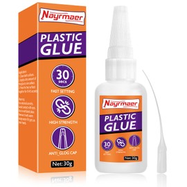 30g Plastic Glue, Super Glue for Plastic, Plastic to Plastic Glue for Bonding Plastic and Other Materials, Super Instant Glue for Plastic, Acrylic, Model