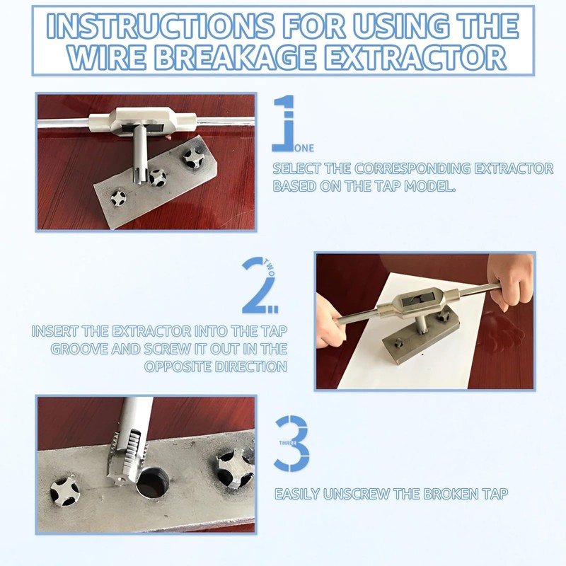 High Speed Steel Broken Tap Extractor Broken Screw Extractor Extractor