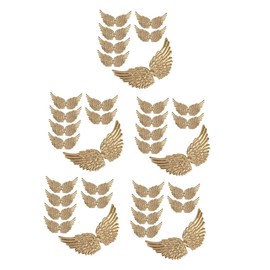 DOITOOL 60 PCS Golden Mini Wings for DIY Crafts Creative Angel Wing Decor for Costumes Backpacks Party Accessories for Christmas Weddings More