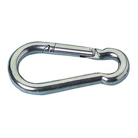 MarineNow Stainless Steel 316 Snap Hook Spring Loaded Link Carabiner Connector Marine Grade 09x90mm (3-1/2" x 11/32"), 01-Pack