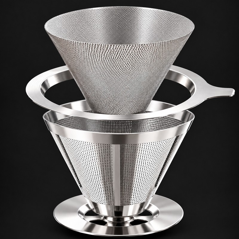 Premium Reusable Coffee Filter for Pour-Over Brewing – Double-Layer 304
