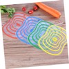 Mikinona 4pcs Non Slip Resin Cutting Board Transparent Frosted Chopping