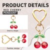 Auiremrti Sweet Cherry Keyring, Kawaii Cherry Bag and Purse Charm