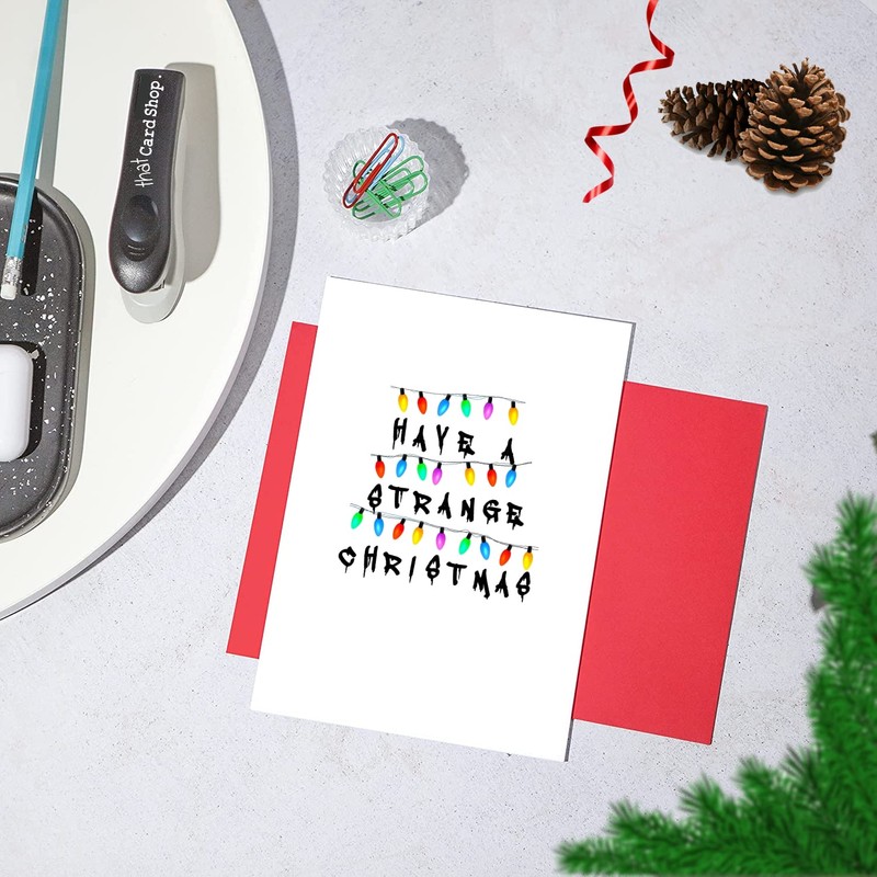 Funny Stranger Things Christmas Card - Have a Strange Xmas