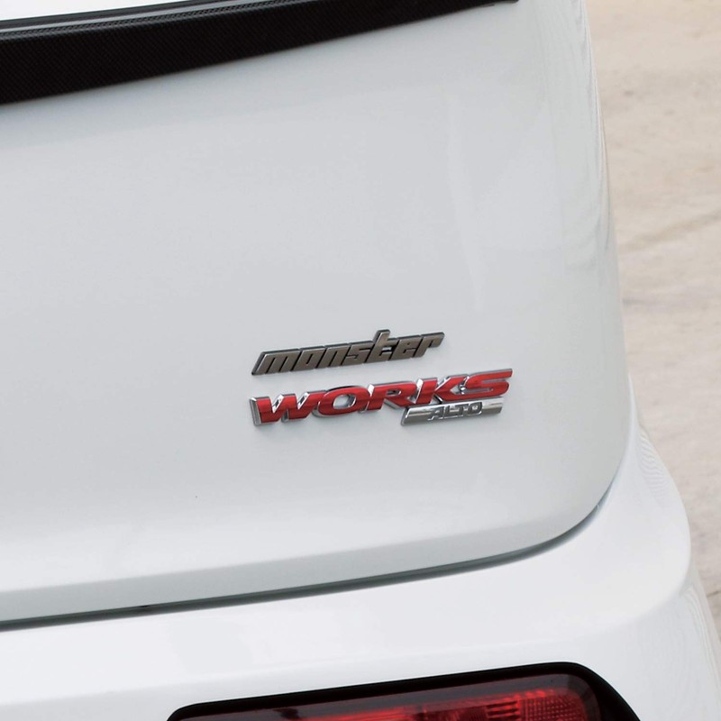 MONSTER SPORT ZZZE37 Plated Emblem No Pin Small 3.9 x