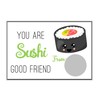 Sushi Valentine's Day Scratch Off Card for Kids, DIY Scratch